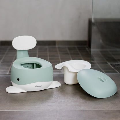 Kindsgut Whale Potty Training Toilet – Ergonomic Toddler Potty for Boys & Girls, Designed in Germany, Non-Slip & Easy Clean, Pigeon Blue