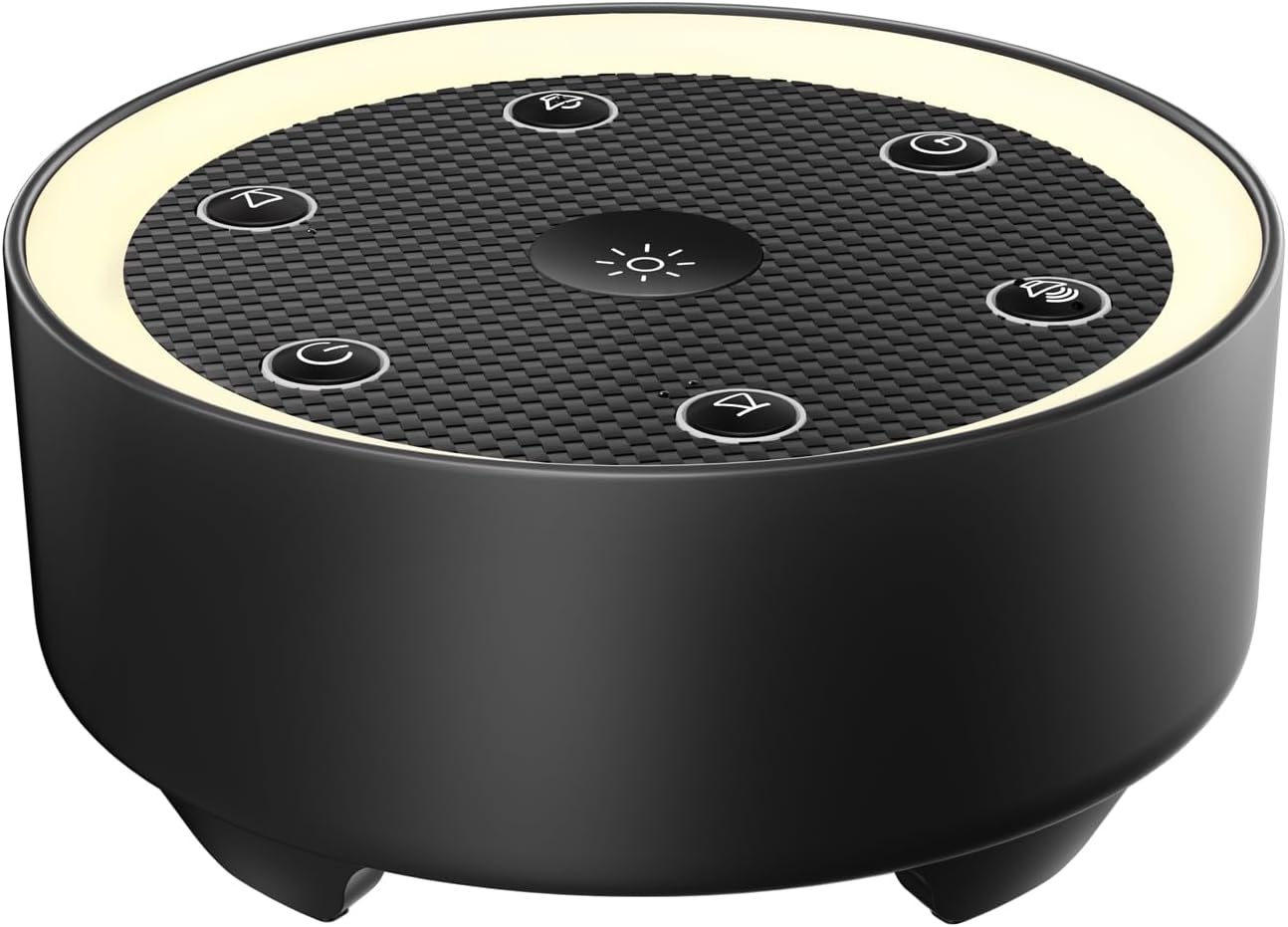 Kipcush White Noise Machine - 21 Soothing Non-Looping Sounds, Dimmable Night Light, & Blind-Touch Buttons | USB-Powered Portable Sleep Therapy for Babies, Adults, Office & Travel - White