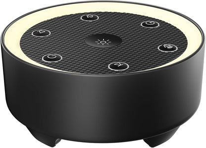 Kipcush White Noise Machine - 21 Soothing Non-Looping Sounds, Dimmable Night Light, & Blind-Touch Buttons | USB-Powered Portable Sleep Therapy for Babies, Adults, Office & Travel - White