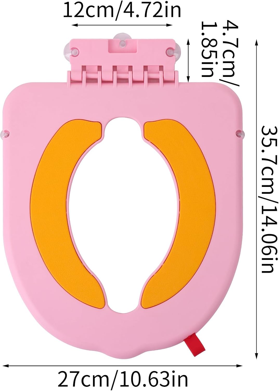 Portable Potty Training Seatï Upgraded Non-Slip-Anti pinch buttocks, No need to disassemble and install every time, saving a lot of time for Toddlers & Kids, Suitable for multi shaped toilets (Pink)