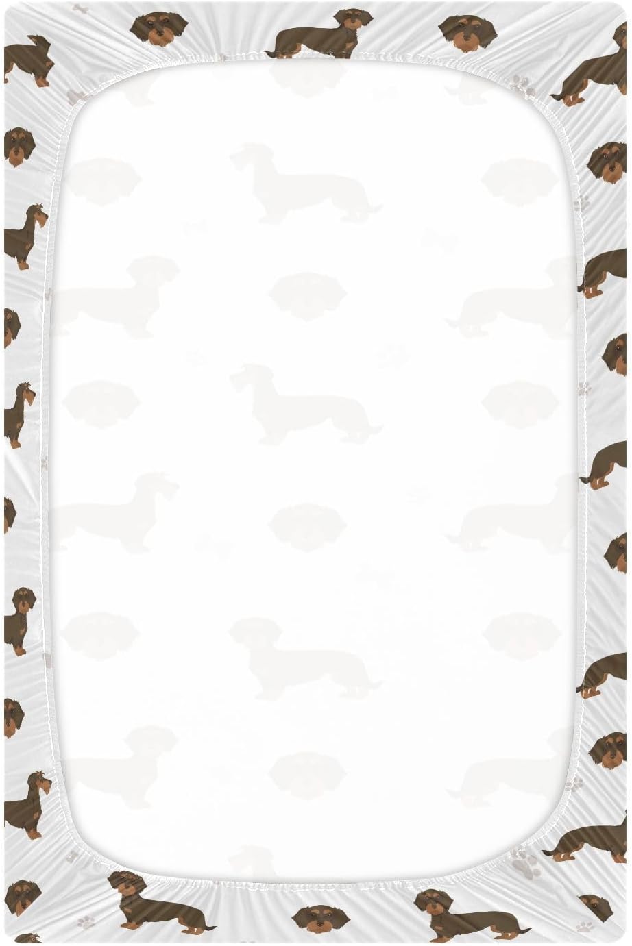 Fitted Crib Sheets White Bears with Clouds Stretchy Portable Playard Sheets for Baby Toddler, Breathable Soft Mini Crib Mattress 39 x 27 in for Boys and Girls