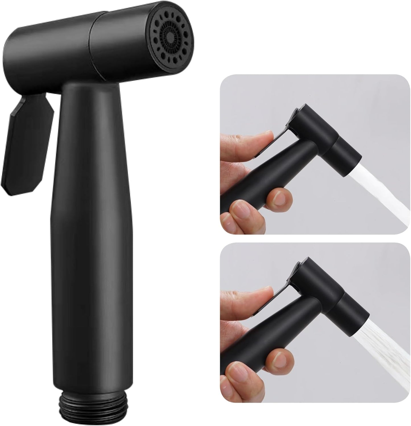 Brushed Nickel Bidet Sprayer Head, Stainless Steel Handheld Shattaf Jet Spray Attachment for Toilet, Baby Cloth Diaper Sprayer with Adjustable Water Pressure Control, 1 Pack