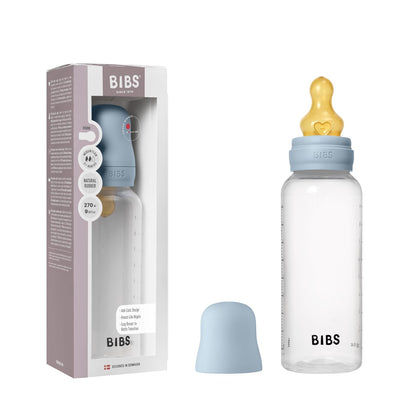 BIBS Baby Bottle 5 oz / 150 ml Silicone Nipple 2 Pack - Anti-Colic, BPA-Free, Round Nipple, Slow Flow, Lightweight & Easy to Clean, Suitable for Newborns 0+ Years - Ivory