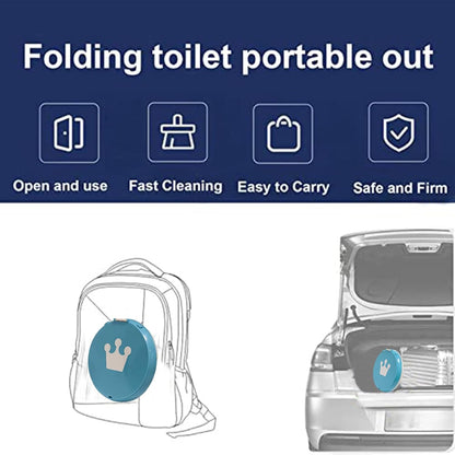 Travel Potty for Toddler, Portable and Foldable Toilet, Apply to Seat Emergency Toilet for Car, Camping, Outdoor, Indoor (green, small)