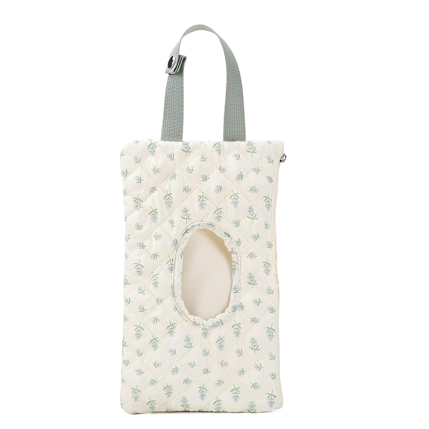 Quilted Baby Diaper and Wipes Pouch Portable Mommy Bag for Stroller Reusable Wipes Pouch with Lanyard for Casual Travel (Beige)