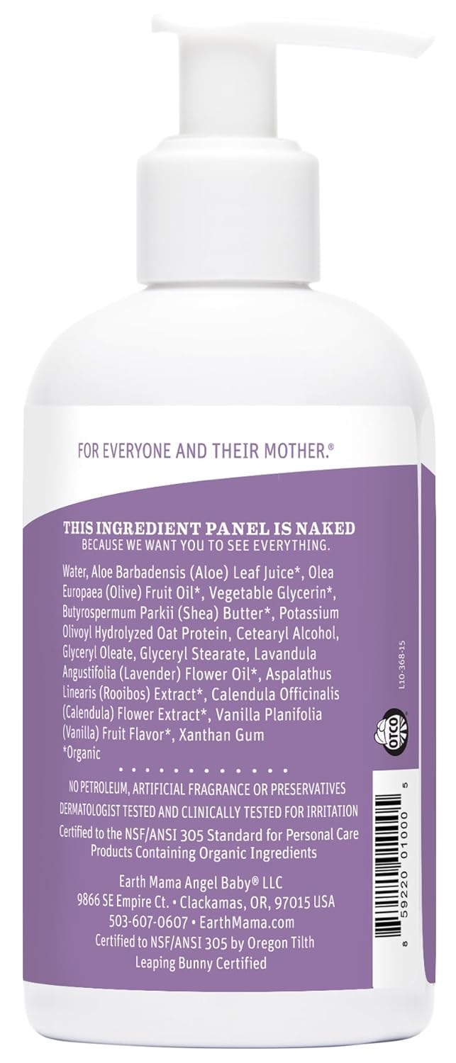 Earth Mama Simply Non-Scents Baby Lotion for Dry Skin - Calendula Cream for Newborn Skin Care - 8 oz - Fragrance Free - Infant Essentials
