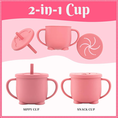Silicone Baby Feeding Set 21 Pcs, Baby Led Weaning Supplies, Baby Feeding Supplies Set BPA Free, Essentials for Newborn Gift Mixed