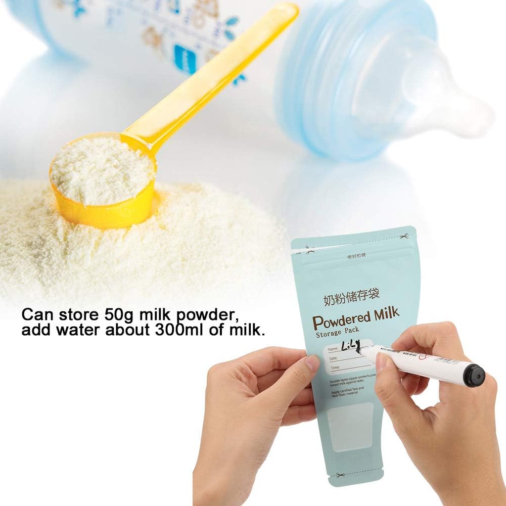 Yosoo Milk Powder Storage Bags, 30 Pcs Disposable & Portable, Double Seal Leak Proof, Pre-Measured 50g Portions, for Travel & On The Go Feeding