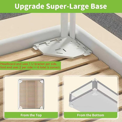 yulongtengfei 3-Piece Twin Size Bed Rail for Toddlers - Adjustable Baby Bed Rail Guard, Kids Safety Bed Rail for Twin Size Bed (74.8"x74.8"x39"-Grey)