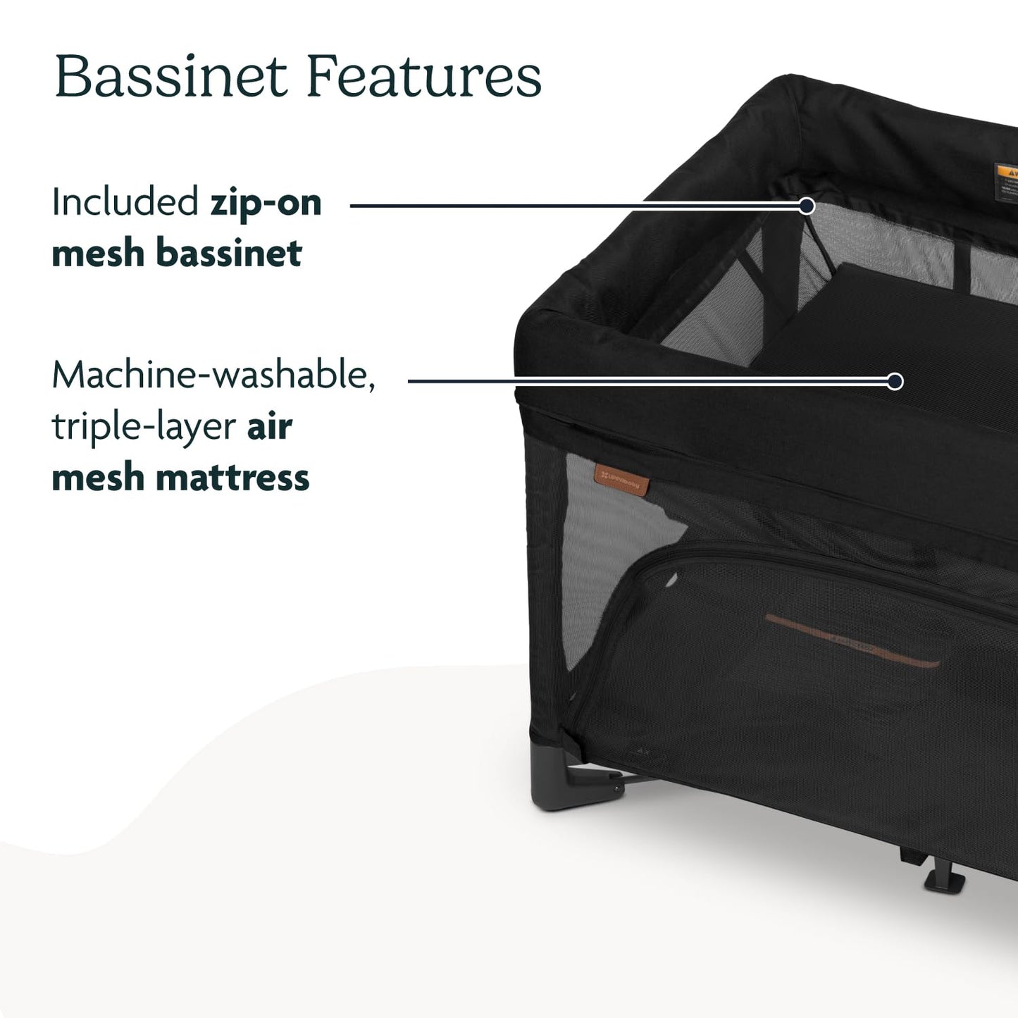 UPPAbaby Remi Playard | Deluxe 3-in-1 Portable Playard, Bedside Bassinet + Travel Crib| Mesh Bassinet, Mattress, Organic Cotton Mattress Cover + Storage Bag Included | Charlie (Sand Mélange)