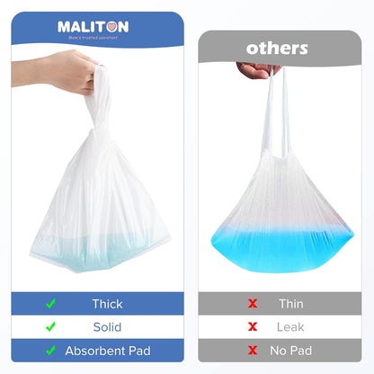 [80 Counts] Disposable OXO Potty Bags, Potty Liners for Portable Potty, Maliton Travel Potty Fit Bags for OXO Tot 2-in-1 Go Potty, Universal Travel Potty Refill Bags Fit Most Potty Chairs for Cleanup
