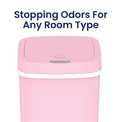 Smart Odor-Resistant Diaper Pail Trash Can with Motion Sensor Lid, Double Seal Odor Control, Removable Inner Shield, Battery Operated Bin,Quiet Auto Open Close,Home Hygiene Organizer (Blue)