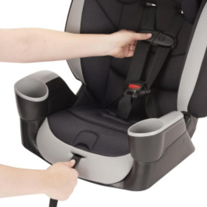 Evenflo High-Back Booster Car Seat with Harness, 22 to 110lbs, Maestro Sport, Granite Gray