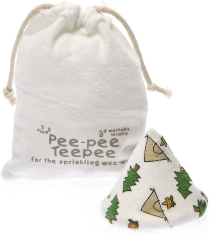 Beba Bean - Pee Pee Teepee for Baby Boy - Reusable & Washable Pee Shield for Diaper Changing - Baby Shower Gifts for Boys - Li’l Monkey Cotton Cloth - Laundry Bag - Set of 5 Covers