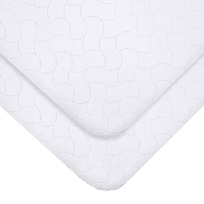 American Baby Company 2 Pack Waterproof Flat Reusable Multi-use Pad Protector, Quilt-Like Multi-use Protective Mattress Pad Cover for Babies, Adults and Pets, White, 18" x 27"