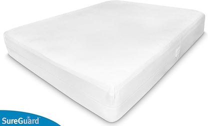Full XL (6-8 in. Deep) SureGuard Mattress Encasement - 100% Waterproof, Bed Bug Proof, Hypoallergenic - Premium Zippered Six-Sided Cover