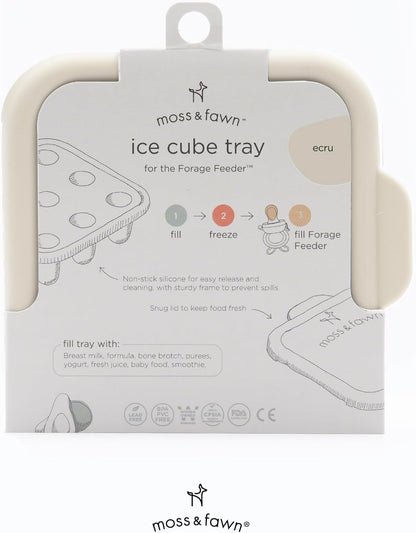 Moss and Fawn Ice Cube Tray - Forage Feeder Freezer & Teething Popsicle Mold for Breast Milk, Formula, Bone Broth, Purees, & Baby Food - BPA, Lead, & PVC-Free - Fern
