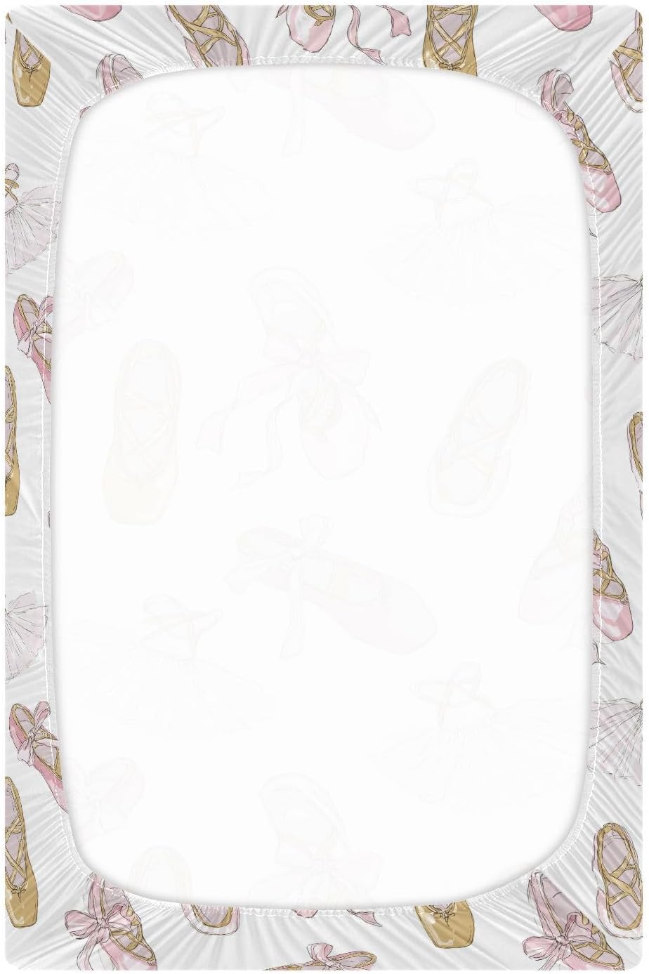 Baby Crib Sheet Cute Goose Flowers Crib Mattress for Boys and Girls Playard Sheet Soft Breathable Fitted Baby Mattress Cover 52x28in