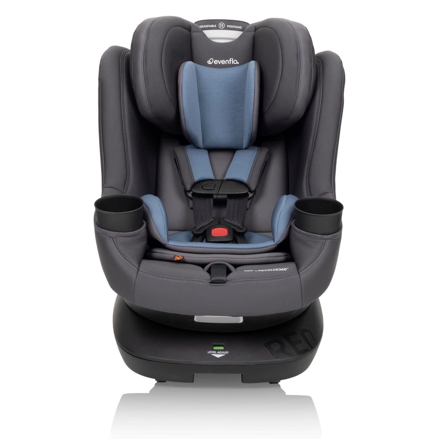 Evenflo REO by Revolve360 Rotating Convertible Car Seat with Quick Clean Cover, Infant to Toddler, Forward and Rear Facing, Compact Design, One-time Install (Chelsea)