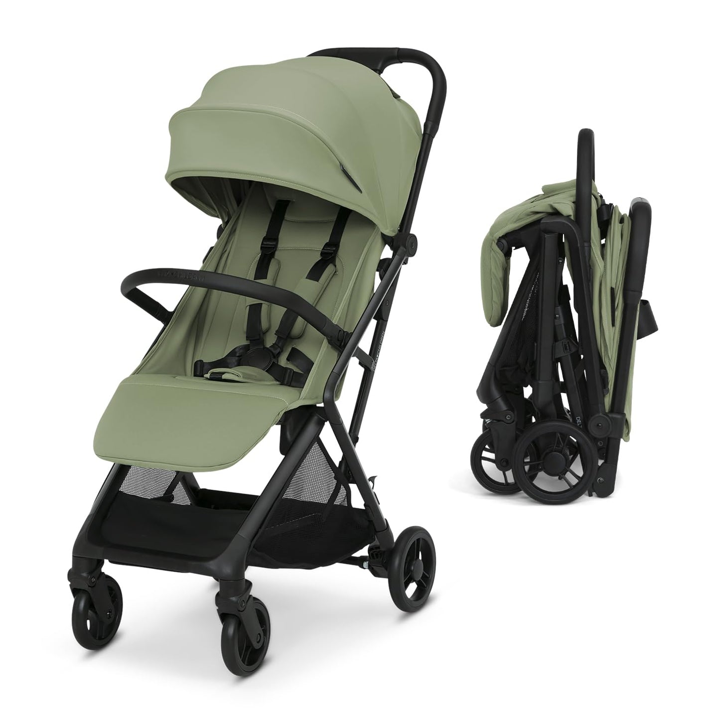Delta Children Icon Ultra Compact Travel Stroller - Greenguard Gold Certified, Black