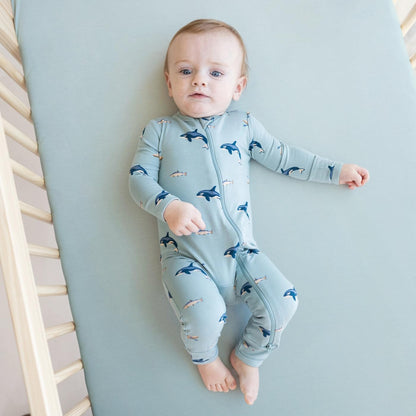 GRSSDER Stretch Ultra Soft Jersey Knit Fitted Pack n Play Playard Sheets Set 2 Pack，Fits Portable/Mini Cribs Sheets, Playards Mattress Pads, Stylish Watercolor Animals for Baby, Mint Green