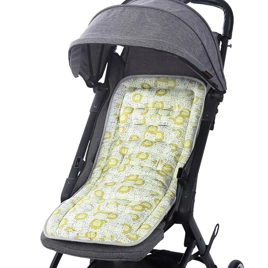 Baby Stroller Seat Liner Kids Pushchair Seat Cushion Mat Universal Breathable Stroller Liner Insert Stroller Cushion Pad Thick Cotton Stroller Liner Seat Pad Cover for (Cute Lions)