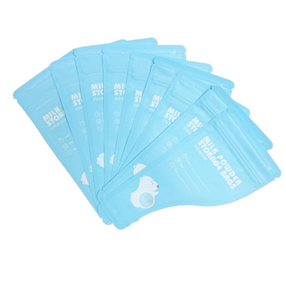 30 Pack 3.94x7.87 inch Writable Bulk Disposable Powder Bags for Travel Sample Dispenser Baby Formula Storage Container Transparent Window Portable Protein Powder Leakproof Pouches