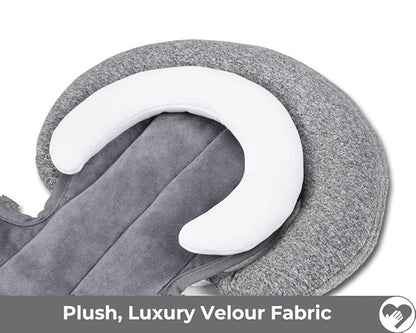 COOLBEBE New 2-in-1 Babybody Cushion for Baby Newborn Infants - Extra Soft Stroller Cushion Pads Car Seat Insert, Perfect for Carseats, Strollers, Swings, Grey
