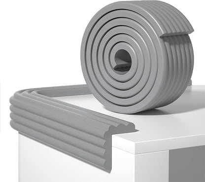 Edge Protector,Baby Proofing Baby Edge Protector Strip Safety,Soft Rubber Foam Padding,Edge Corner Guards Protector Corner Edge Bumpers for Furniture (Grey, 16.4Ft x 3.15" W x 0.31" Th)