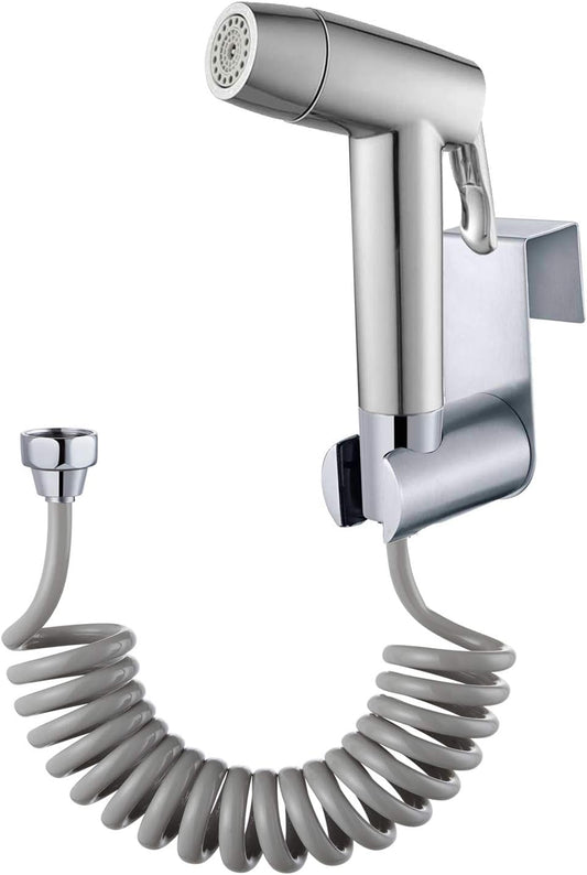 Handheld Bidet Sprayer Toilet Bathroom with Spring Hose Wall BracketSet, Closestool, Squatting Pan, Water Flower, Floor Cleaning Cloth Diaper for Bathroom Hygiene