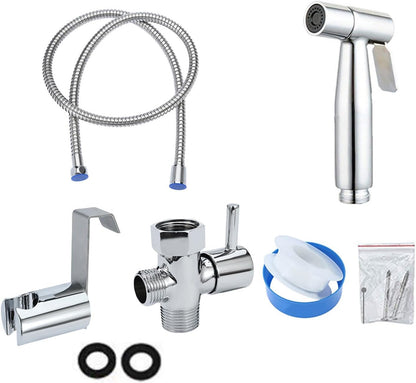 Generic Handheld Bidet Sprayer for Toilet, Hand held Stainless Steel Toilet Bidet Sprayer Kit, Hose with Anti-Leak Hose&High Pressure, for Personal Hygiene, Toilet Clean, Baby Diaper Cloth (Black)