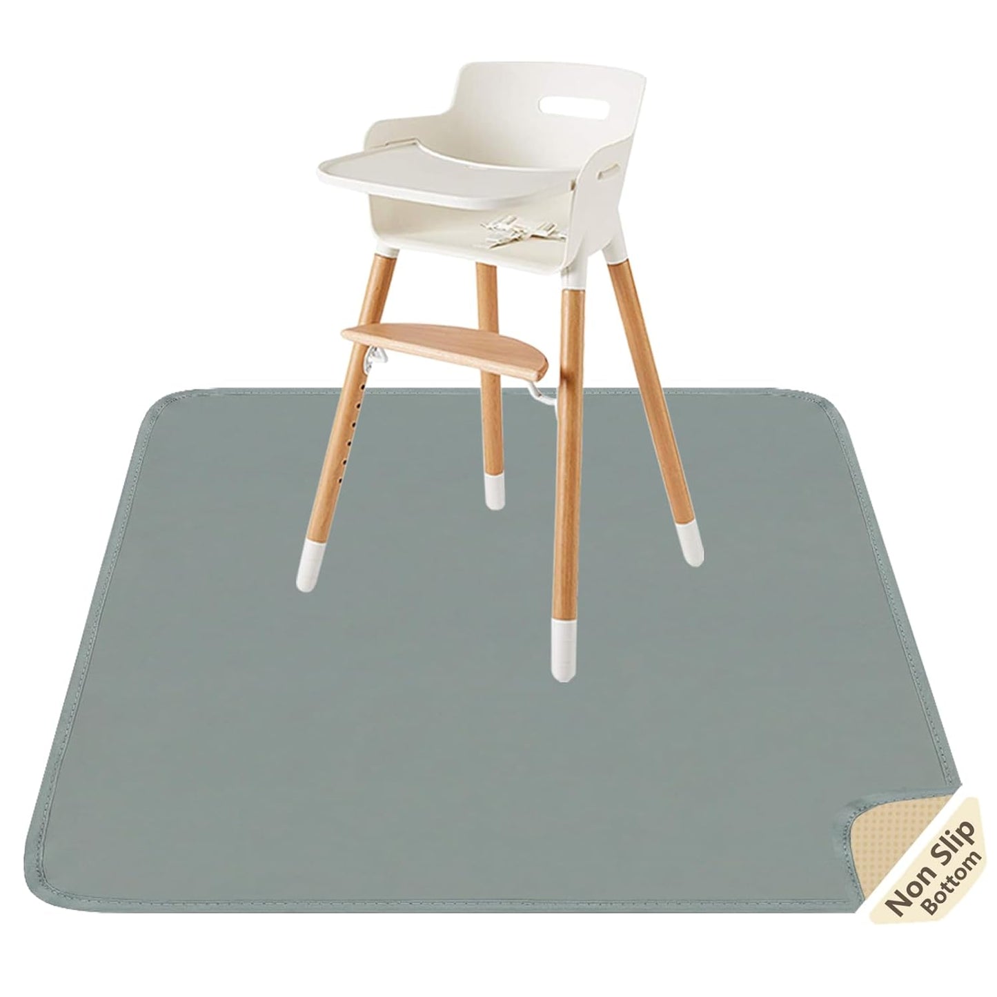Splat Mat for Under High Chair/Arts/Crafts by CLCROBD, 51" Baby Anti-Slip Food Splash and Spill Mat for Eating Mess, Waterproof Floor Protector and Table Cloth