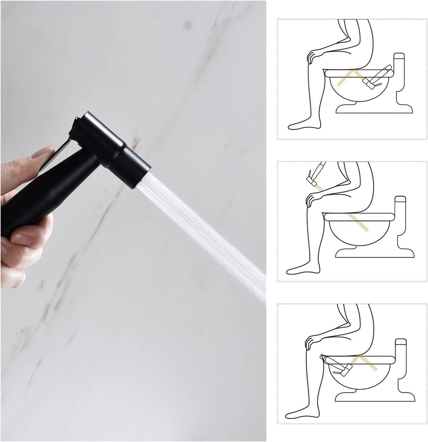Bidet Sprayer for Toilet - Handheld Cloth Diaper Washer - Brass Construction