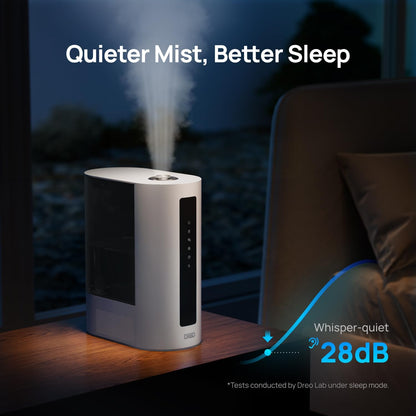 DREO 6L Humidifiers for Bedroom, Smart Warm & Cool Mist for Large Room, 60Hr Quiet Runtime for Baby, Plant, Humidity Sensor, Indicator Light, 12H Timer, Google/Alexa, HM713S