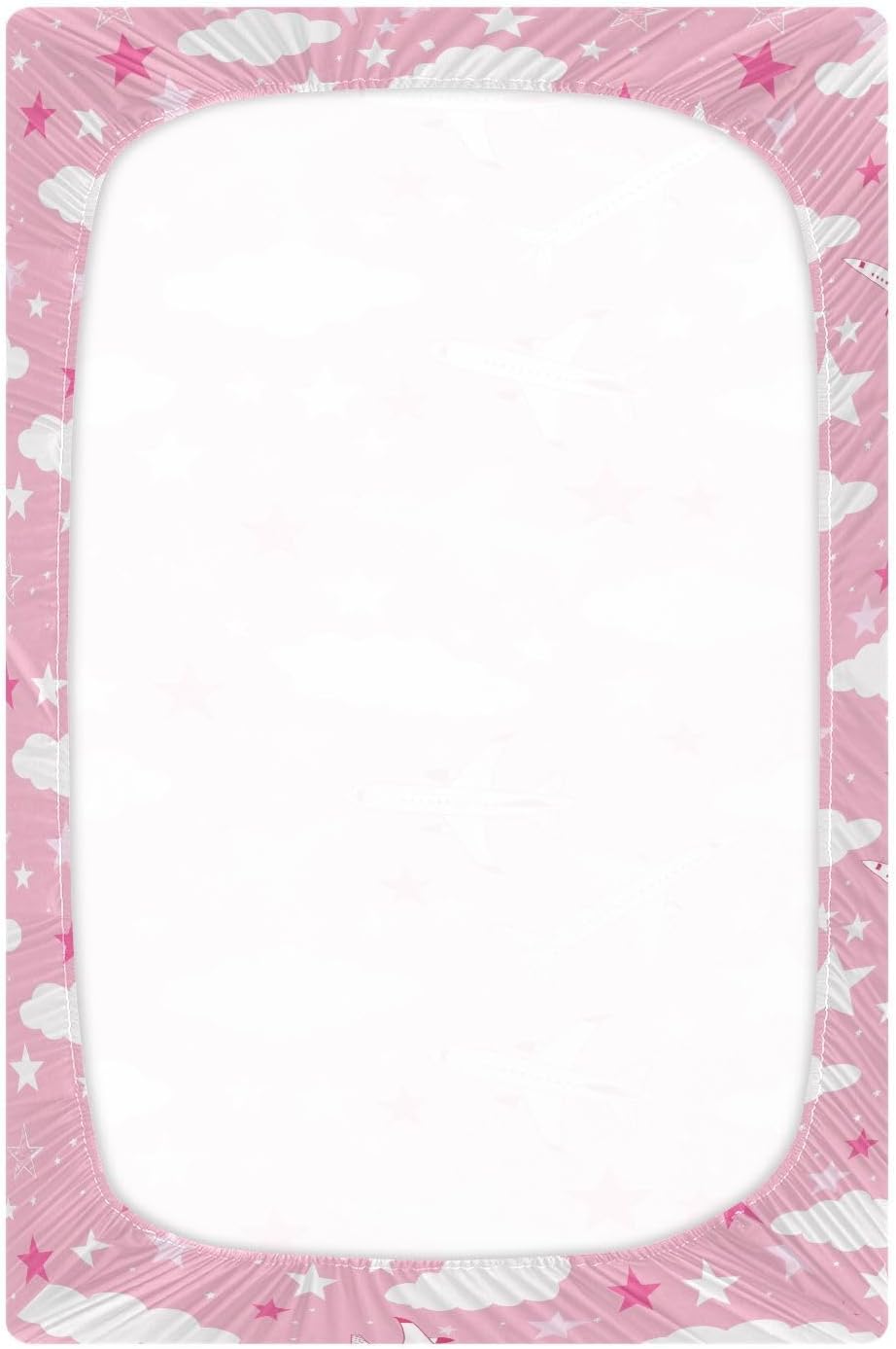 Fitted Crib Sheets Cactus and Floral Stretchy Portable Playard Sheets for Baby Toddler, Breathable Soft Mini Crib Mattress 52 x 28 in for Boys and Girls