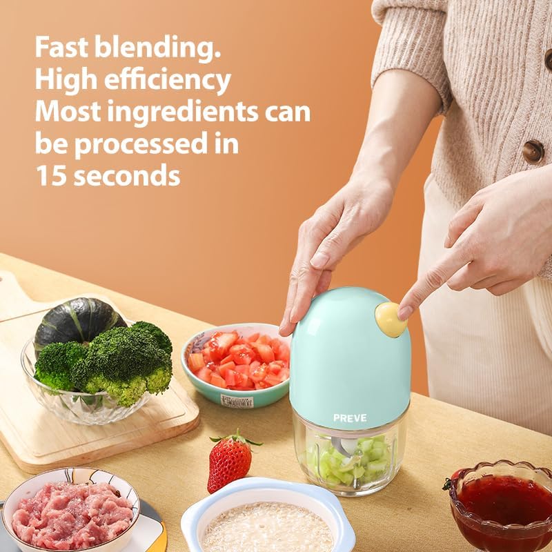Baby Food Maker Electric, 300ML Baby Food Processor with 150W Motor, Baby Puree Blender, Mini Food Chopper, BPA-Free, Baby Essentials