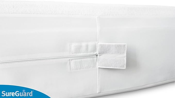 King (13-16 in. Deep) SureGuard Mattress Encasement - 100% Waterproof, Bed Bug Proof, Hypoallergenic - Premium Zippered Six-Sided Cover