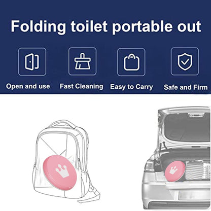 Travel Potty for Toddler, Portable and Foldable Toilet, Apply to Seat Emergency Toilet for Car, Camping, Outdoor, Indoor (green, small)