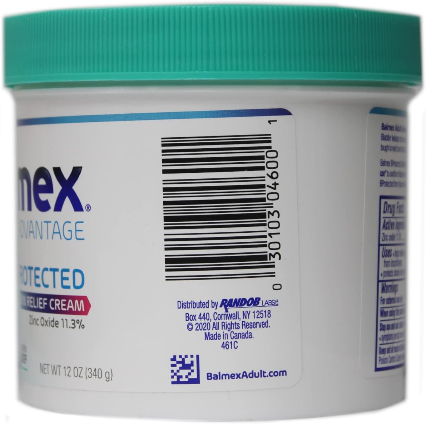 Balmex Adult Care Rash Cream, 12oz, (Pack of 2)