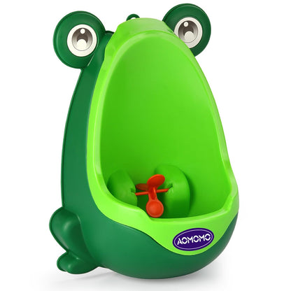 Frog Pee Training Urinal, Cute Frog Potty Training Urinal for Toddler Boys with Funny Aiming Target, Green Toilet Trainer (Green)