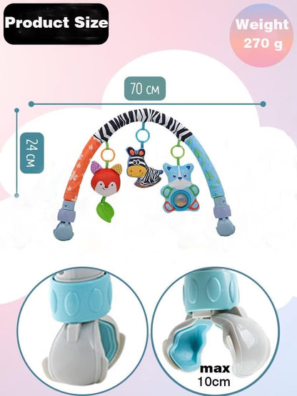 Pau1Hami1ton Baby Stroller Arch Toys, Car Seat Toys,Bouncer Toy Bar/Mobile for Bassinet,Adjustable Baby Hanging Toys Fit for Crib Bed,Stroller,Car Seat.S-19(Crab)