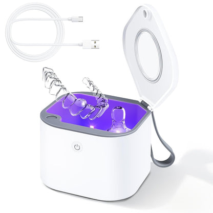 Pacifier Sterilizer Box, Portable Cleaning Pod for Baby Pacifiers, Bottle Nipples, Teethers, Mouth Guards, Braces and Jewelry