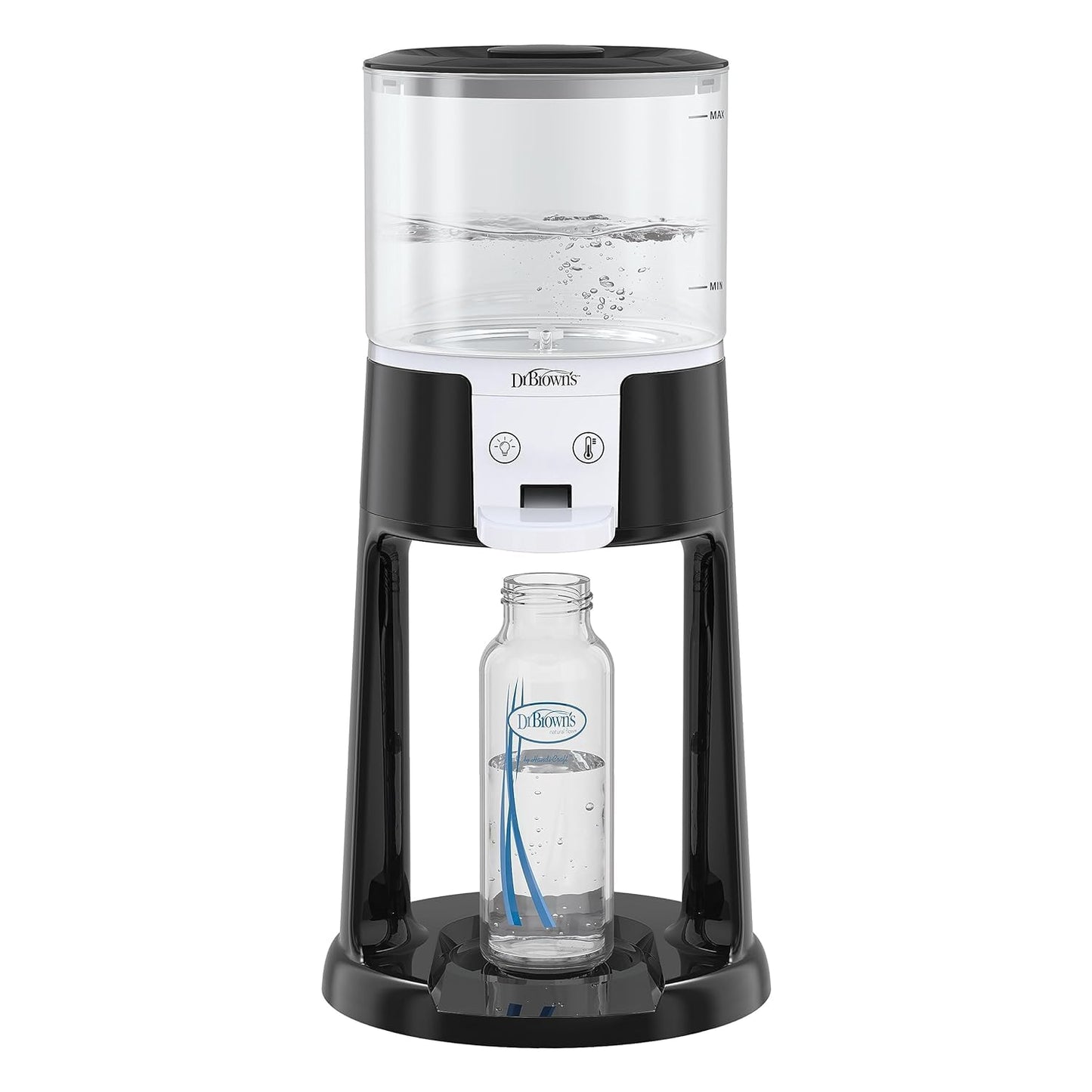 Dr. Brown's Insta-Prep Warm Water Dispenser to Instantly Prepare Baby’s Formula Bottle,Large Capacity Glass Tank with 3 Temperature Settings,Black