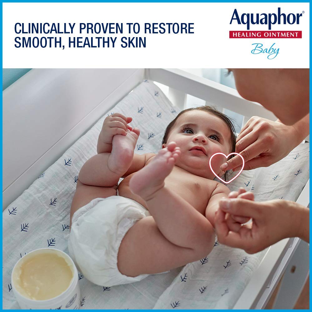 Aquaphor Baby Healing Ointment (14 Oz) + 3-in-1 Diaper Rash Cream (3.5 Oz), Hypoallergenic and Fragrance Free Skin Care Set for Babies