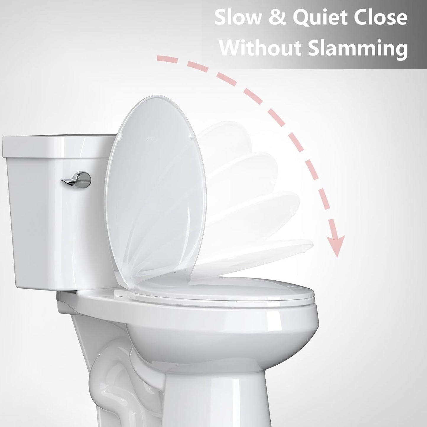 Toilet Seat Round,Toilet Seat with Toddler Seat Built in, Potty Training Toilet Seat Round Fits Both Adult and Child, with Soft Close,Easy Install and Clean - White, Round