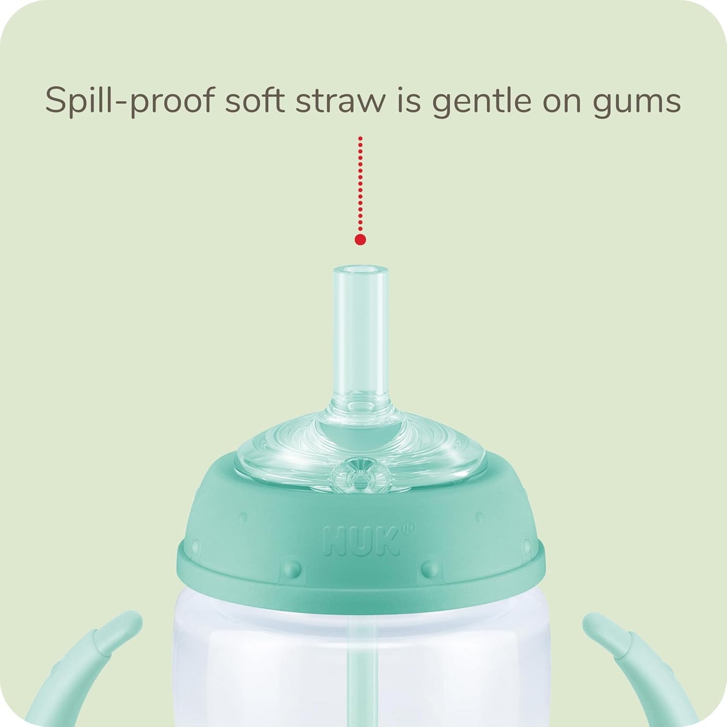 NUK Learner Straw Cup, 10oz, 2-Pack - Toddler Sippy Cup with Soft Straw for Easy Drinking, Suitable for Ages 8 Months and Up, Timeless Collection