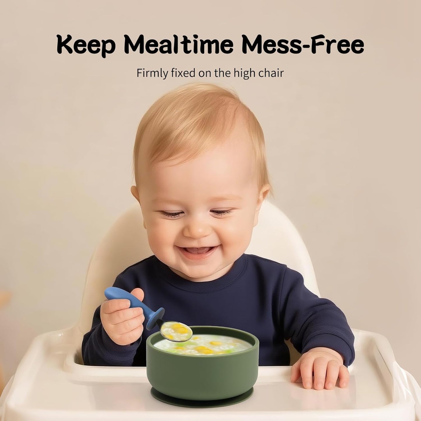 2-Pack Baby Bowls with Suction - Silicone Bowl with Lid, Non-Slip Suction Bowls for Baby, Feeding Bowl for Baby Led Weaning - Dishwasher Safe, Toddler Bowls for High Chair & Travel (Pink+Grey)