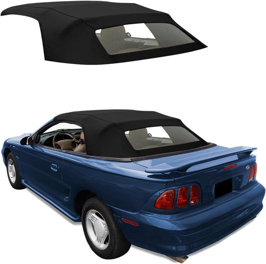 Sierra Auto Tops & Seats Convertible Top for 1994-2004 Ford Mustang - White, Sailcloth Vinyl - Convertible Top Replacement with Heated Glass Window - Mustang Convertible Top, Complete Soft Top