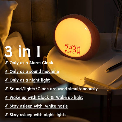Loud Brown Noise Sounds White Noise Machine 30 Soothing Sounds 12 Color Night Lights Auto-Off Timer Sleep Machine with Memory Function for Baby Kids Adult for Office Privacy White Elephant Gifts