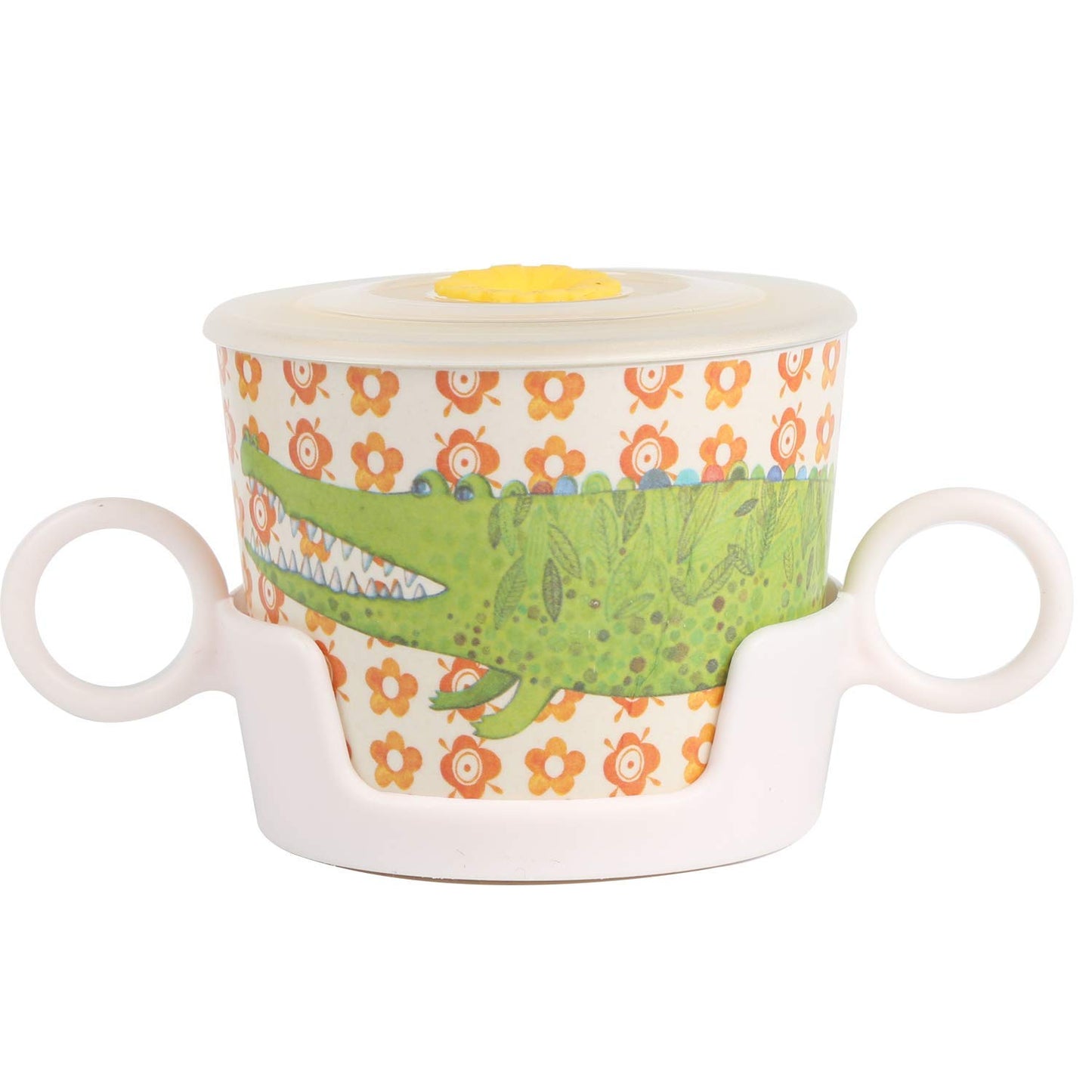 shopwithgreen 7Pcs/Set Bamboo Kids Dinnerware Set - Children Dishes - Food Plate Bowl Cup Spoon Fork Set Dishware, Cartoon Tableware, Dishwasher Safe Kids Healthy Mealtime, BPA Free